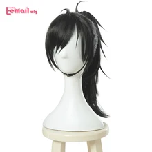 L-email парик Dororo Hyakkimaru Косплей парики Черный Косплей парик с конским хвостом Хэллоуин термостойкие синтетические волосы
