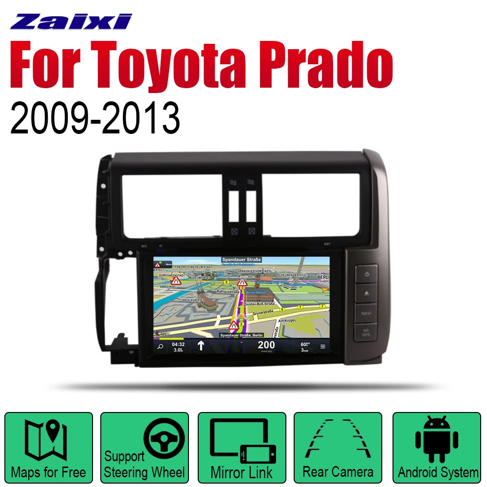

Android 2 Din Auto Radio DVD For Toyota Land Cruiser Prado 150 2009 2010 2011 2012 2013 Car Multimedia Player GPS Navigation