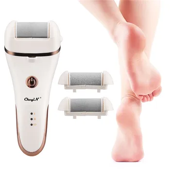 

Electric Foot Scrubber Callus Remover Pedicure Machine Powerful Washable Feet Heel Dead Skin Exfoliating Grinding Roller 3 Heads