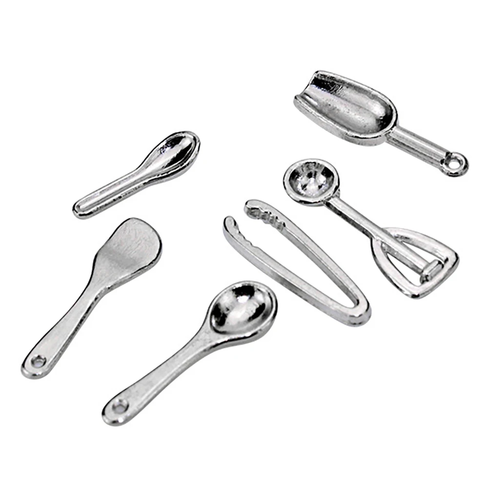 1/12 Dollhouse Miniature Accessories Mini Cooking Tools Simulation Kitchenware Shovel Spoon Clamp Toy for Doll House Decoration | Игрушки и