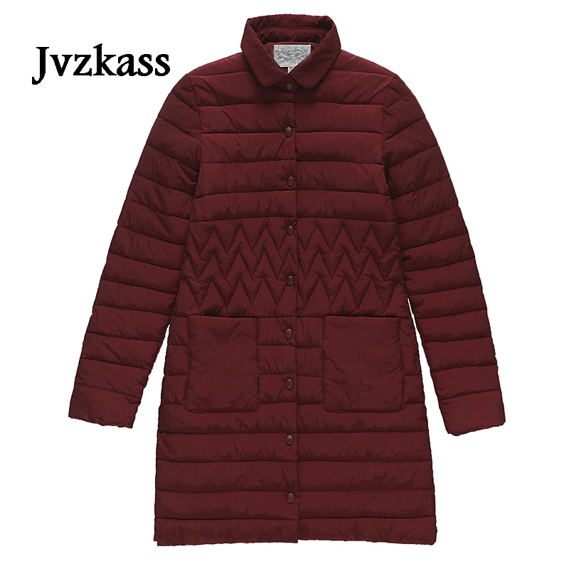 Jvzkass Новая легкая Хлопковая женская одежда длинная зауженная хлопковая куртка новое зимнее пальто Женская куртка Z329