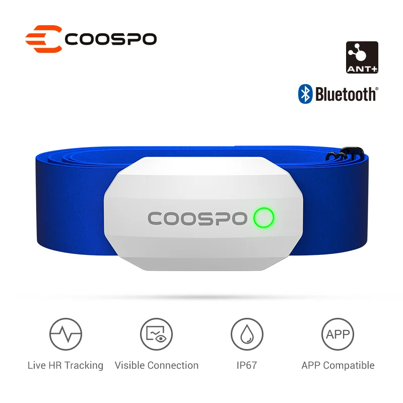 CooSpo H808S Heart Rate Sensor Dual Mode ANT Bluetooth With Chest Strap