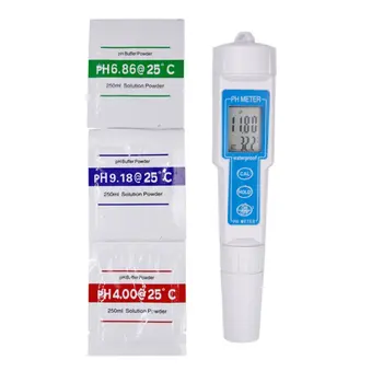 

Pen Type Ph Meter Portable Acidity Meter Blue Round Head Ph Tester Laboratory Water Quality Analyzer Measuring Instrument