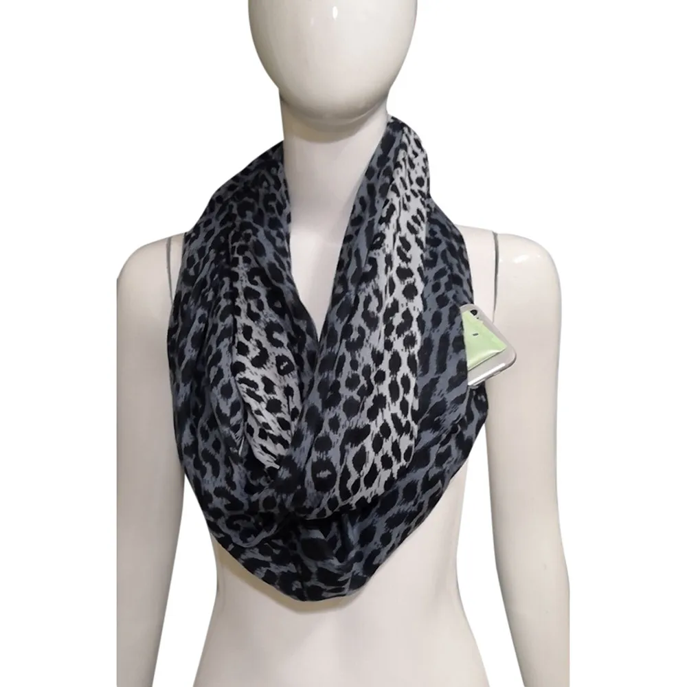

Sleeper #J5 2019 NEW FASHION Women Stripe winter schal Convertible Infinity Scarf Pocket Loop Zipper Pocket Scarves wraps Warm