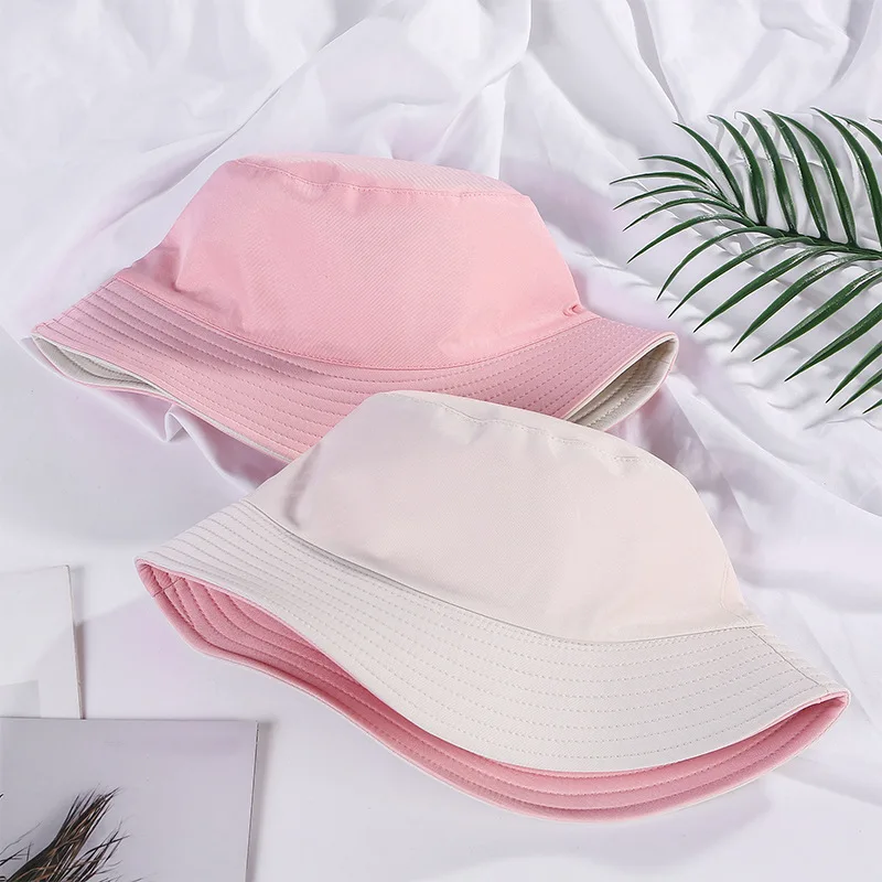 Sun Hats Sun Hat Fisherman Hat Bucket Hats Sunscreen Hats Double-sided Wearing Cap Solid Color Bucket Hat Men Women Reversible Fisherman Summer Panama Cap Sun Fishing