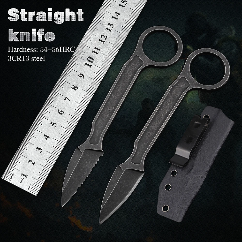 

straight knife csgo tactical knife 3CR13 fixed blade knives EDC tools hunting knife survival tactical outdoor camping pen knife