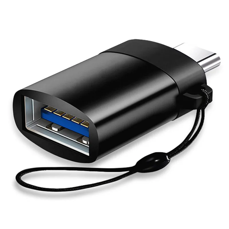 Тип C к USB 3,0 OTG кабель адаптер конвертер U диск для samsung Galaxy huawei Xiaomi MacBook устройства Аксессуары - Цвет: BK