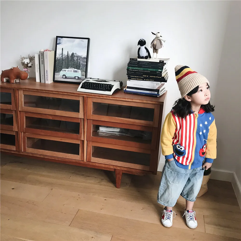 Tonytaobaby/новая зимняя детская одежда для мальчиков и девочек; пальто с капюшоном контрастного цвета; утепленная Детская куртка