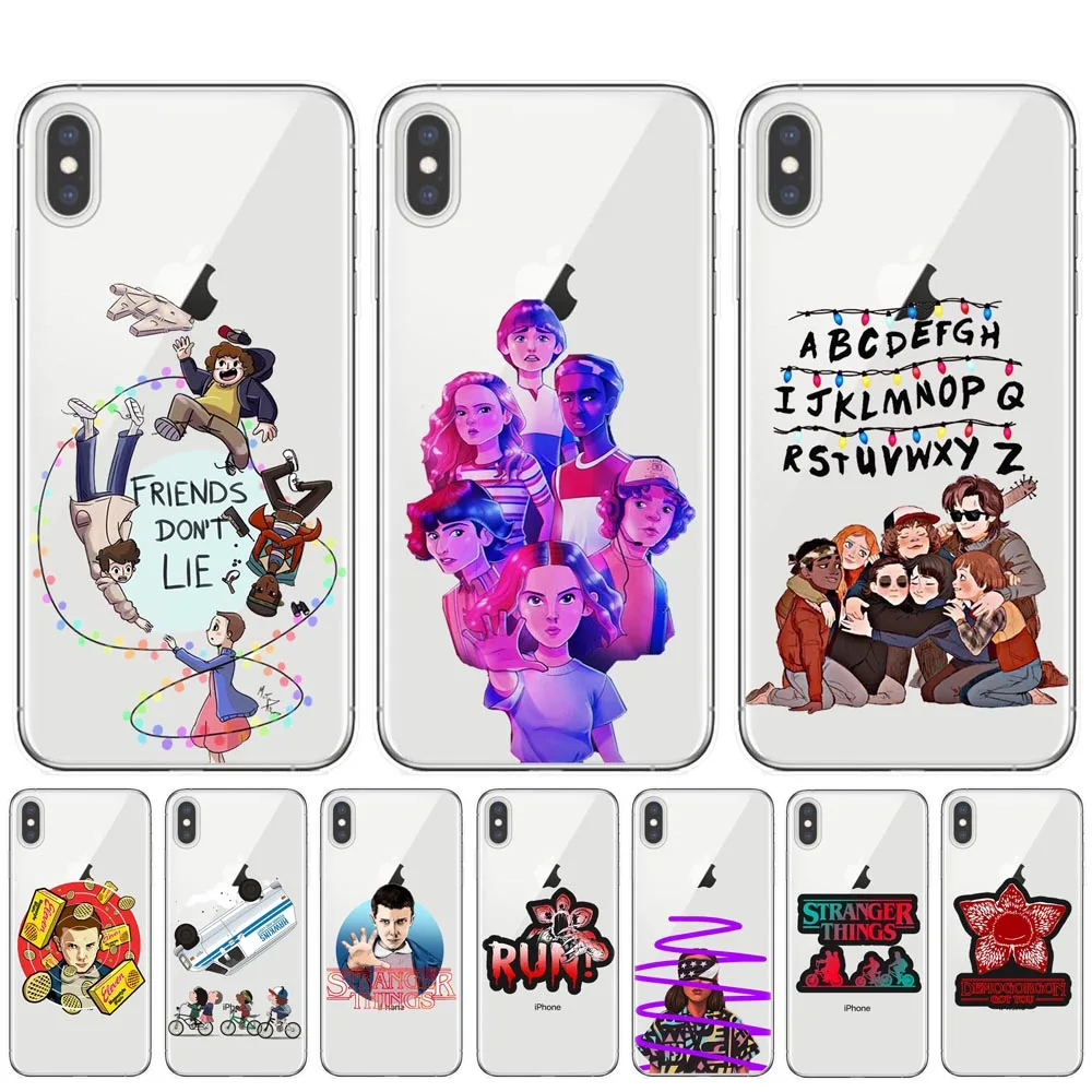 

Strange things Hot TV Stranger things poster design soft silicone TPU Phone Cover Case For iPhone X XR XS Max 8 7 6 6S Plus 5 5S