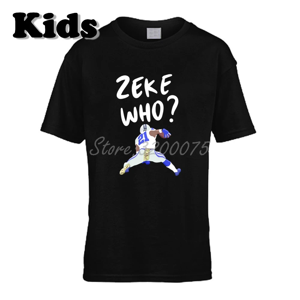 Детская футболка Ezekiel Elliott 21 That's Who! Зика кто? Одежда «Даллас», футболка, футболка для мальчиков и девочек, футболка с круглым вырезом, W19102305