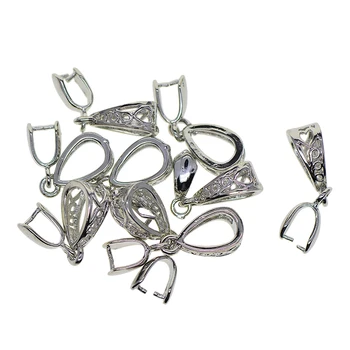 

10pcs filigree flower Pendant Pinch Bails Connector DIY Jewelry Making Craft