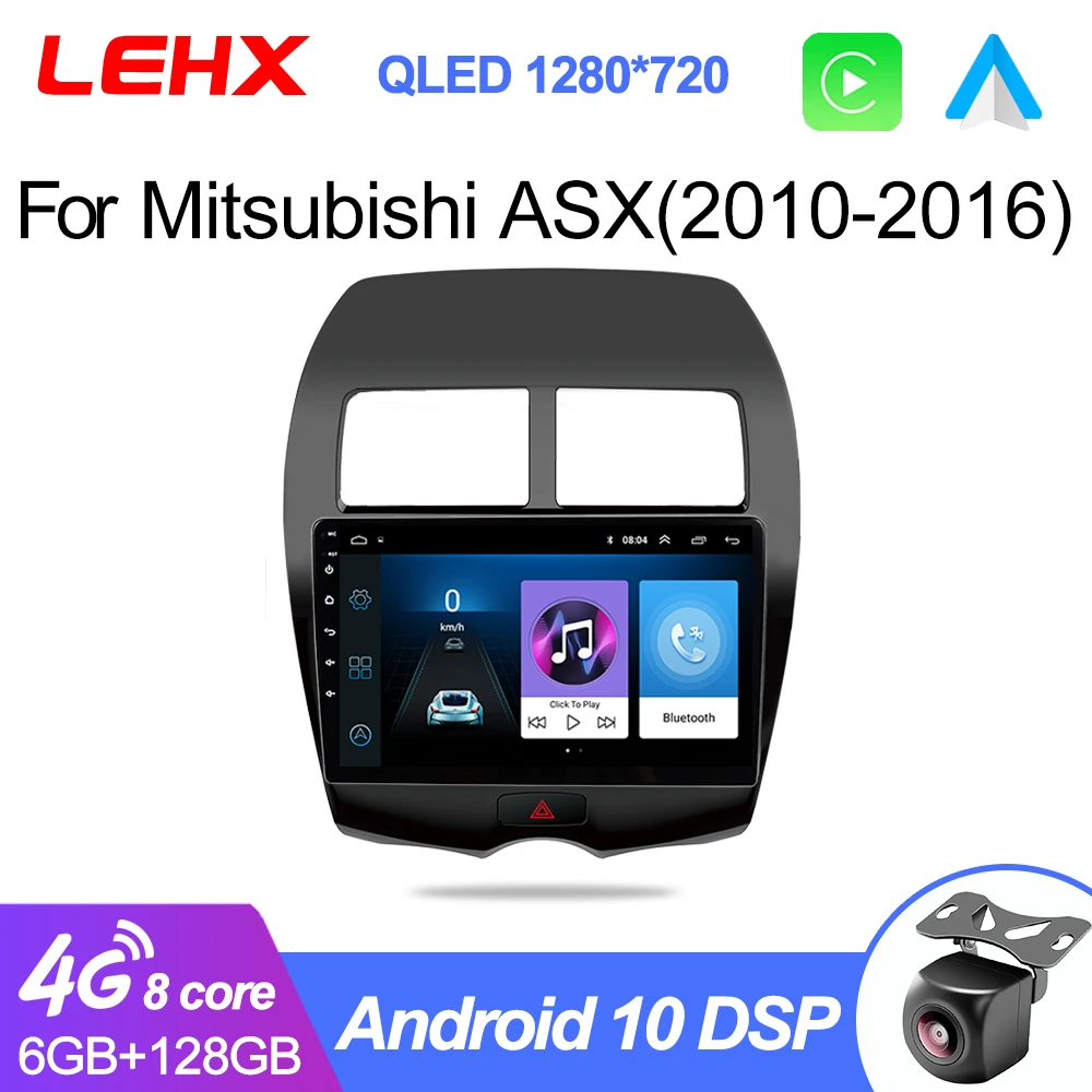 Автомагнитола LEHX Puls мультимедийный видеоплеер Android 10 2 din dvd Carplay Navi GPS для Mitsubishi ASX 1