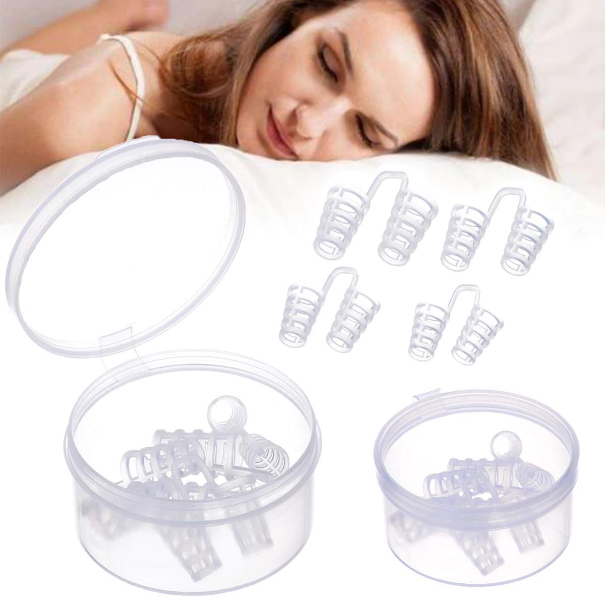 

4pcs Mini Anti Snore Nasal Dilator Snore Stopper Nose Spreader Device Anti Snoring Apnea Nose Clip For Sleeping Aid Equipment