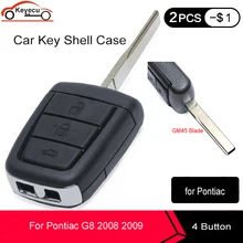 KEYECU 10 pièces/lot coque de clé de voiture à distance non coupée Fob 3 + 1 bouton pour Chevrolet Caprice pour Holden Commodore VE