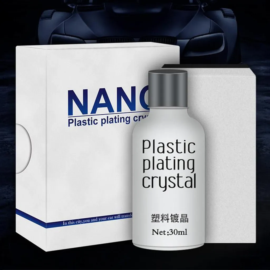 30ML Car Coating Liquid Plating Motorcycle Paint Care Crystal Glass Polishing Coating Plastic Plating Refurbishing Agent Sponge