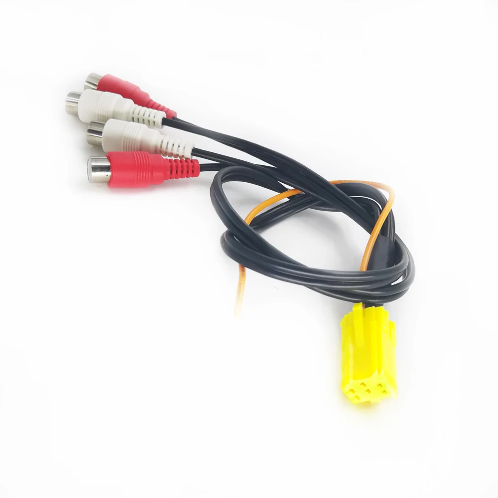 Biurlink MINI ISO 6Pin Out 4 chinch кабель RCA 4RCA линия для Peugeot Volkswagen Skoda Ford в VDO Becker|mini iso|iso minicable iso |