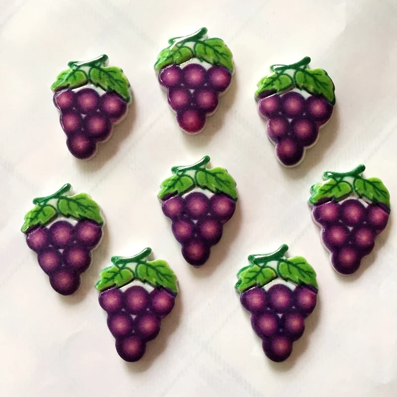 Hot-100PCS 21*16 мм очень милые искусственные фрукты виноград украшение сделай сам