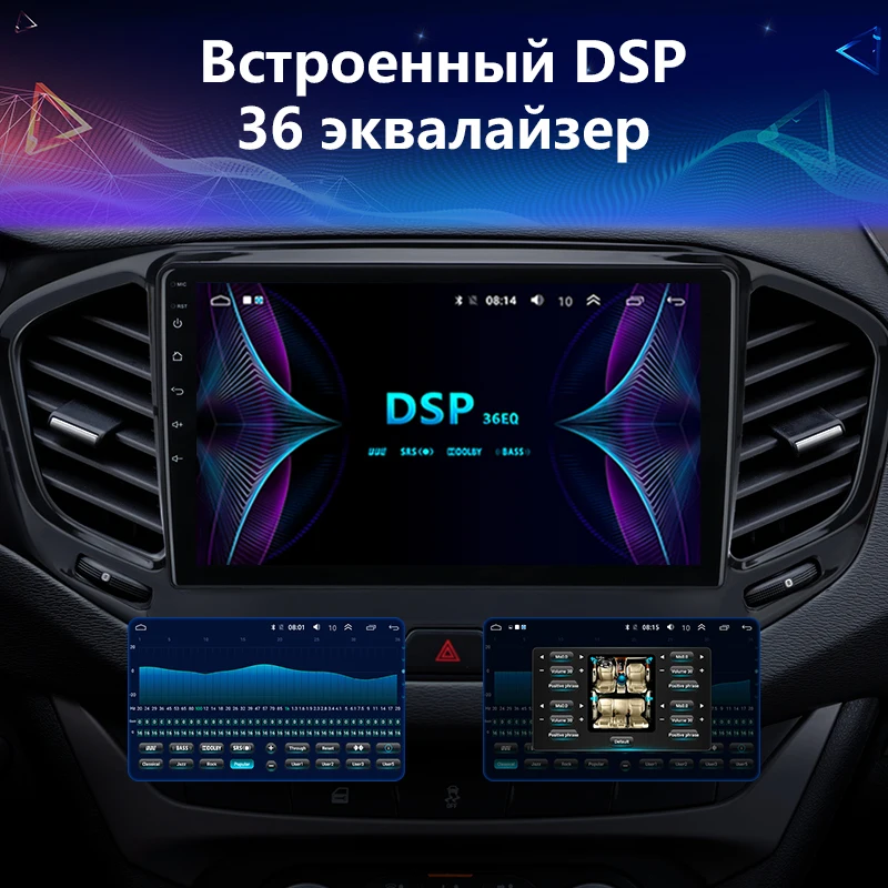2Din Android 8,1 4G 2 ГБ+ 32 ГБ Автомобильный мультимедийный видео плеер для Lada VESTA- аудиосистема навигация gps головное устройство 2 Din