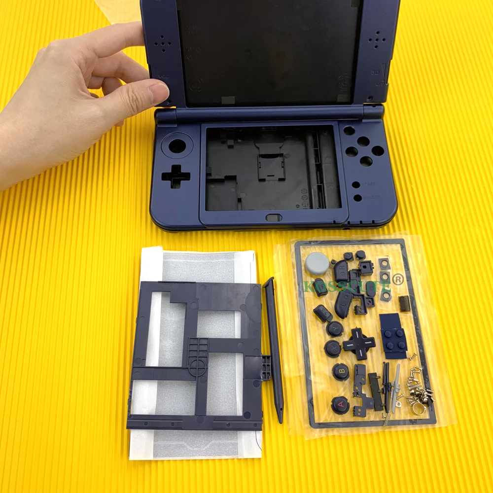 OSTENT Ricambio cover case cover shell completo compatibile per Nintendo 3DS XL 3DS LL - colore nero