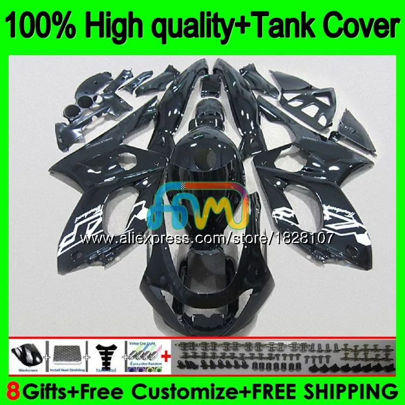 YZF600R для YAMAHA Thundercat черный глянец 96 97 98 99 00 01 02 72BS. 21 YZF-600R YZF 600R 1996 1997 1998 1999 2000 2001 обтекатель