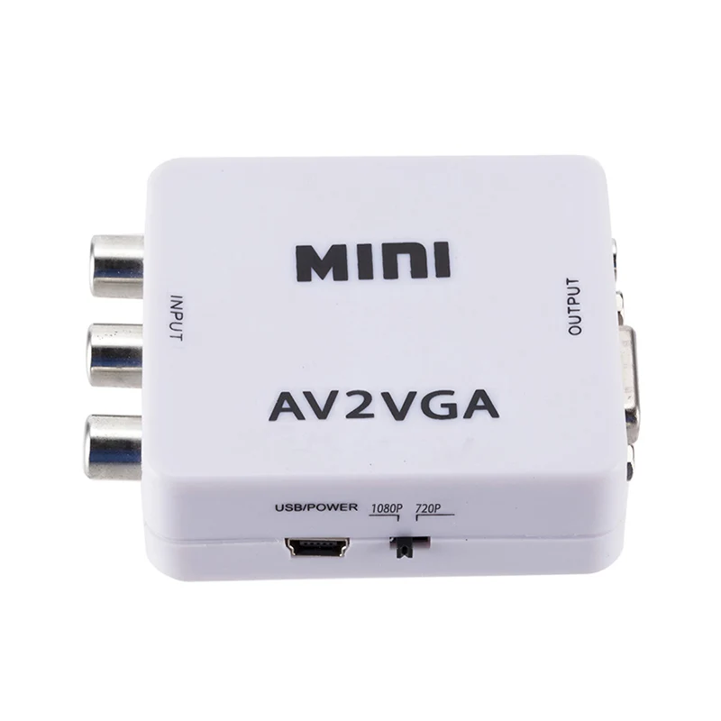 Мини HD AV2VGA видео преобразователь аудиовизуальных систем на VGA видео HD ТВ конвертер ING-SHIPPING