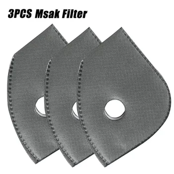 

Cycling Mask Gasket Face Mask Filter Activated Carbon Breathing Filters 3PCS Reusable Washable Air Purifying Bike Facemask New
