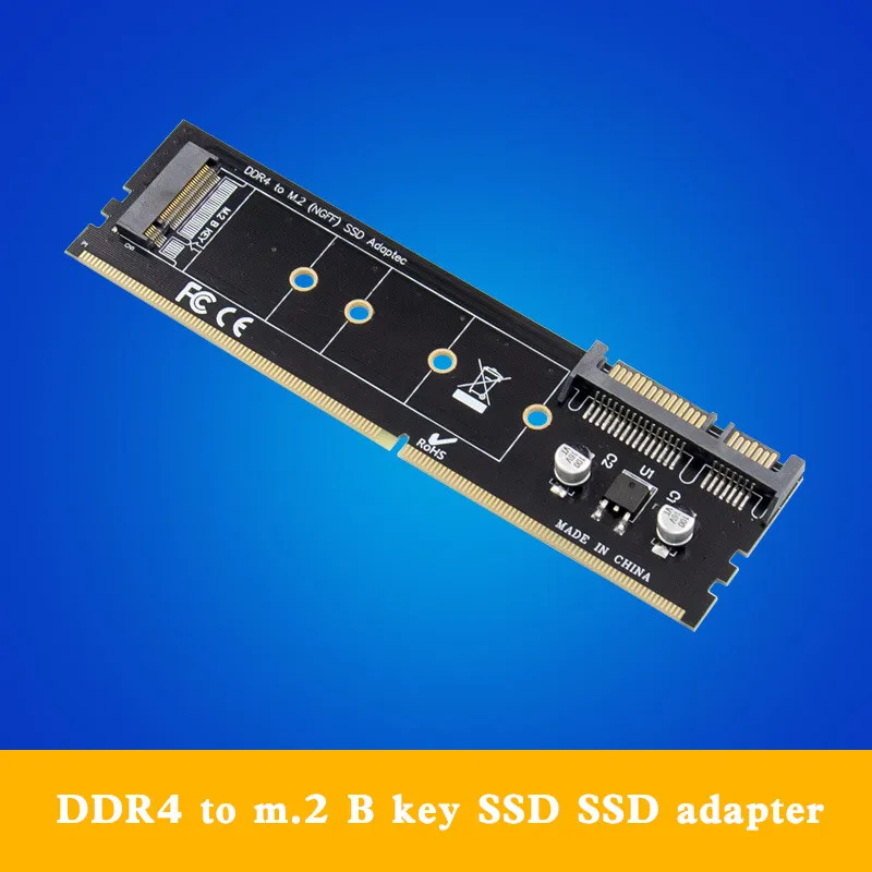 

DDR4 memory slot m.2 SSD to SATA expansion board DDR3 to m.2 ngff SSD adapter