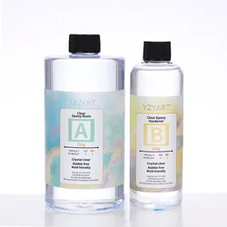 YZY ART Epoxy Resin Jewelry 3:1 AB Resin for DIY Resin Art Jewelry Making Accessories Beginner Kit Crystal Clear Epoxy Resin
