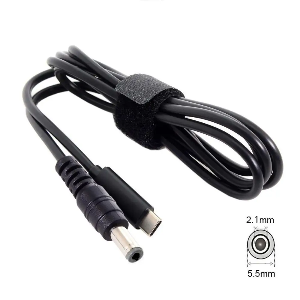 

USB-C вход для постоянного тока 5,5*2,1 мм кабель питания PD для ноутбука 1,5 м