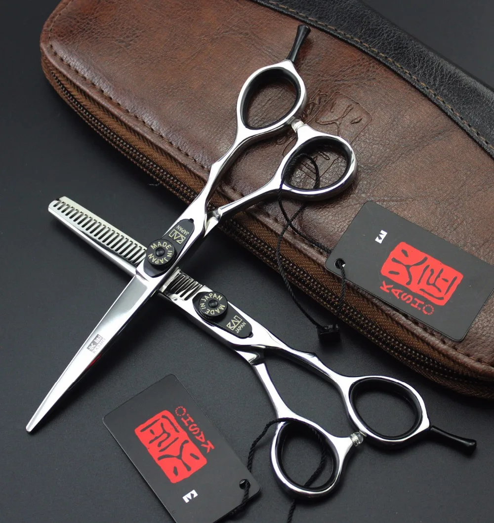 2 pcs 6 inch Профессиональные ножницы для волос 5,5/6,0 дюйма, парикмахерские ножницы, филировочные ножницы, инструменты для укладки, парикмахерские ножницы с сумкой - Цвет: 2 pcs 6 inch
