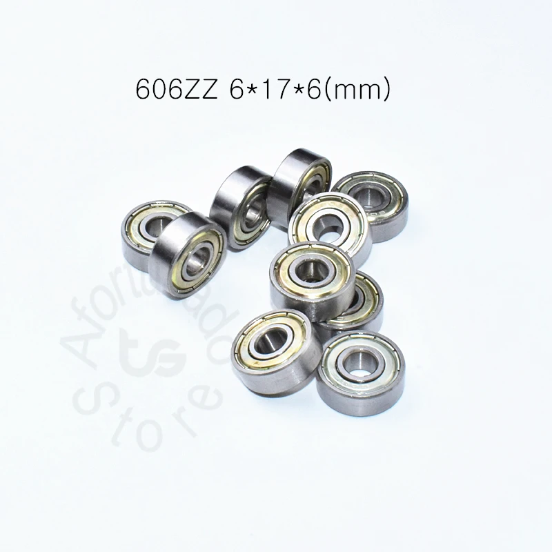 Углеродистая сталь 606 606ZZ 6*17*6 (мм) 10 шт. подшипники металлический герметичный
