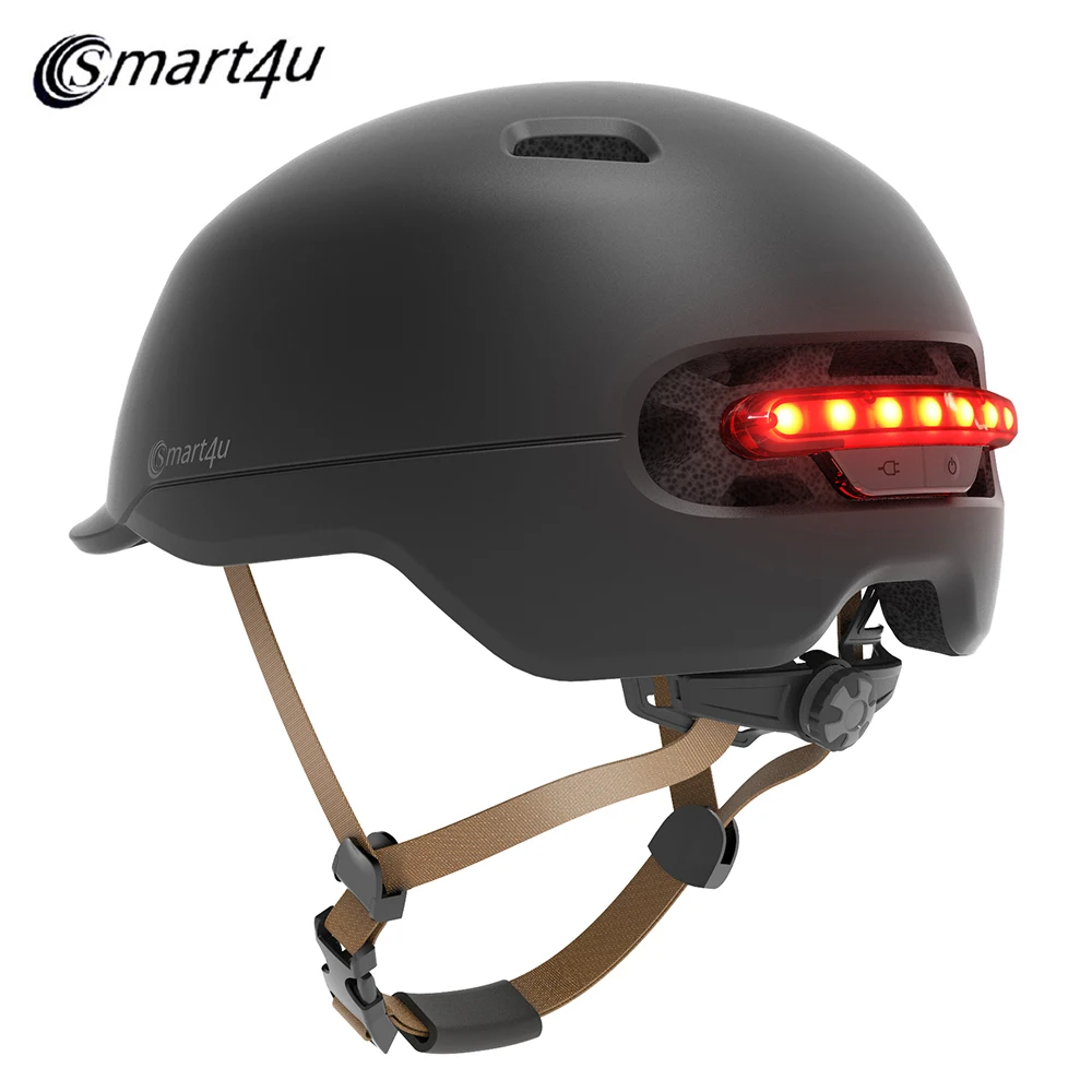 

Smart4u SH50 Bicycle Helmet Waterproof Smart Flash Bike Helmet Matte Color Backlight Mountain Protector Scooter