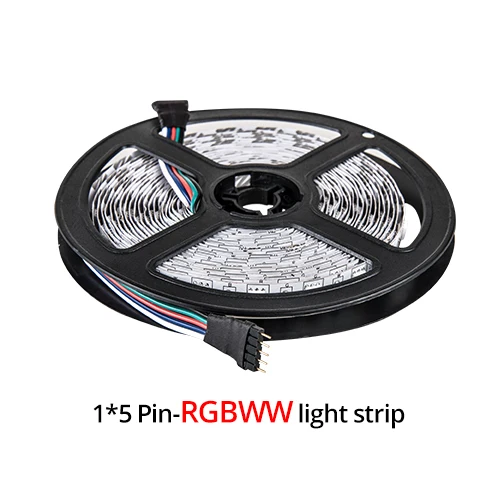 RGBWW LED Strip EeeToo, умный, Wifi, светодиодный светильник, водонепроницаемая, RGB лента, DC12V, лента, диод, светодиодный, Ночной светильник, приложение, дистанционное управление, работа с Echo Alexa - Испускаемый цвет: RGBWW LED Strip