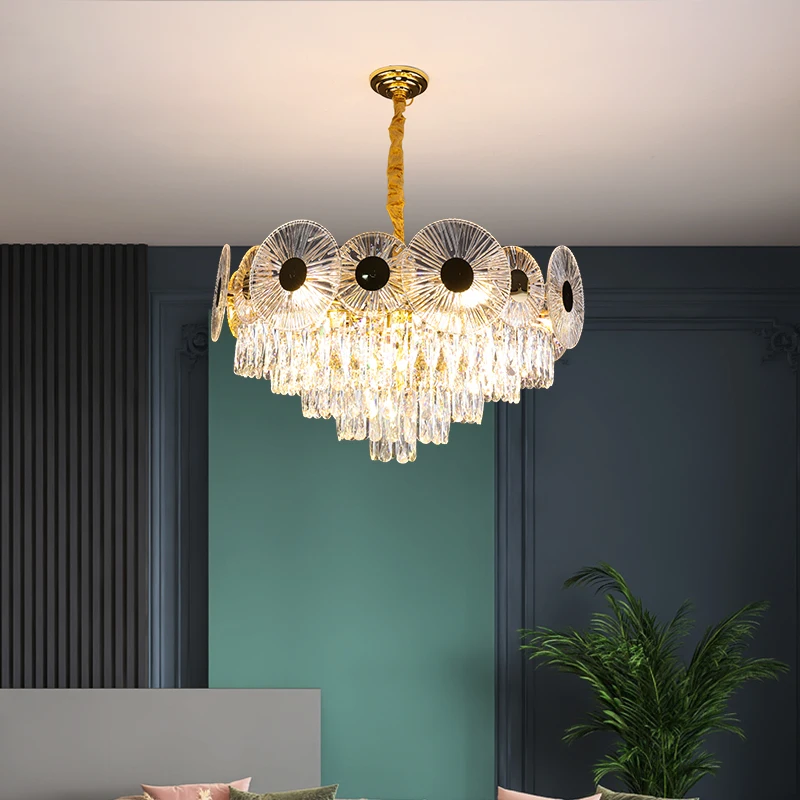

Light Luxury Crystal Chandelier Post-Modern Glass Chandelier Creative Living Room Lamp Dining Room Bedroom Luxury Lamps