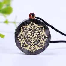 Orgonite זוהר תליון שרשרת קריסטל תליון שרשרת ריפוי אבן רייקי צ 'אקרה ריפוי רוחני תכשיטים(China)