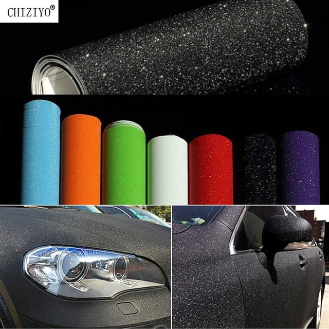 Premium Black Vinyl Car Wrapping Foil Sticker Sheet with Sparkly Diamond  Sandy Finish Suitable for Car Boat Motorcycle and More - AliExpress