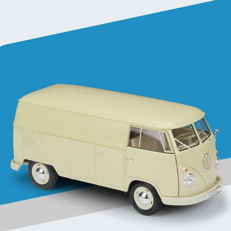 1:18 усовершенствованная модель автобуса из сплава, высокая имитация Ретро T1 автобус Коллекция Модель литая металлическая модель игрушечного автомобиля