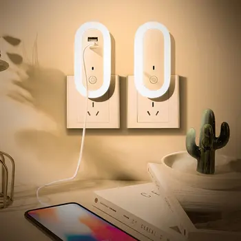 

Night Light Remote Control On/Off Baby Feeding Lamp Multifunctional USB Socket Light Smart Home Baby Room Lighting