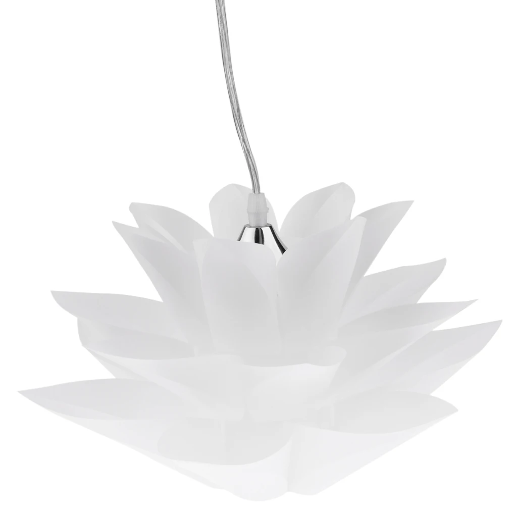 Modern Lotus Pendant Chandelier Pendant Ceiling Lamp Hanging Light Lampshade DIY  ( White )