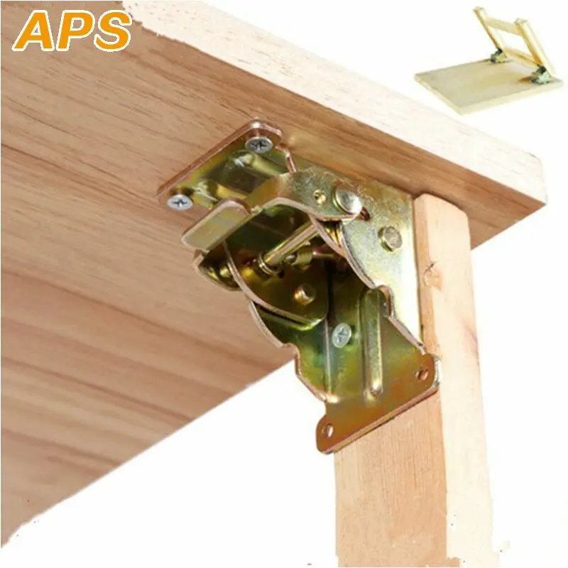 

Iron Folding Hinge Table Leg Fold Feet Hinges Brackets Foldable for Table Chair Extension Tables Foldable Self Locking