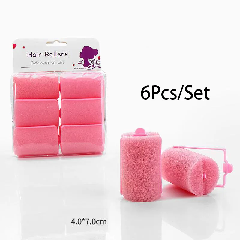 Small/Large Sponge Curls Curly Wavy Curly Professional Styling Foam Soft Sponge Curler Roller Wet Hair Foam Hair Rollers