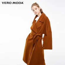 Vero Moda женское Новое двубортное длинное шерстяное пальто силуэта | 318327530