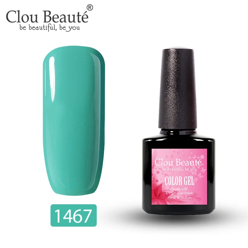 Clou Beaute 179 цветов Гель-лак для ногтей 10 мл УФ маникюр Дизайн полуперманентные Лаки дизайн ногтей гель Украшение Лак - Цвет: 1467