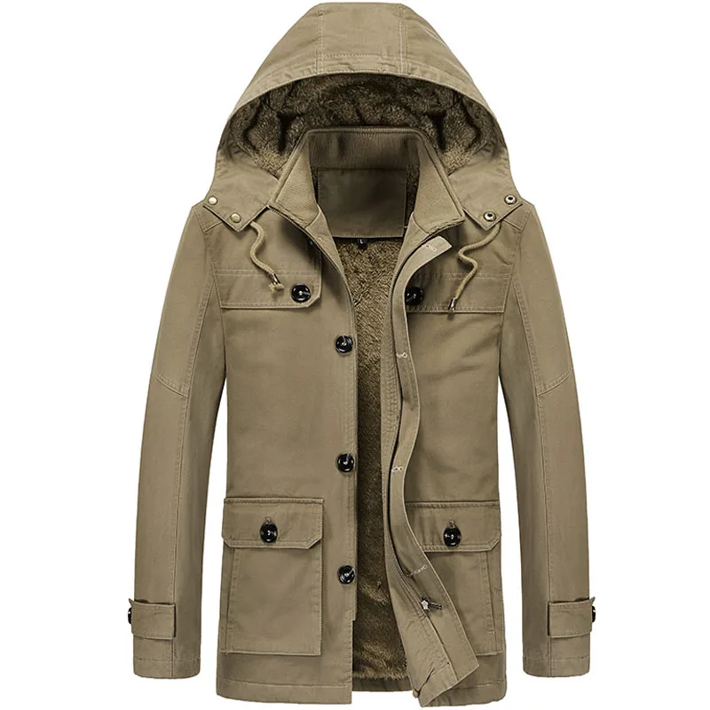 Winter parka men 3XL 4XL 5XL autumn New Men's jackets casual warm Hooded coats mens Water wash coat Plus velvet Men Jacket 1351