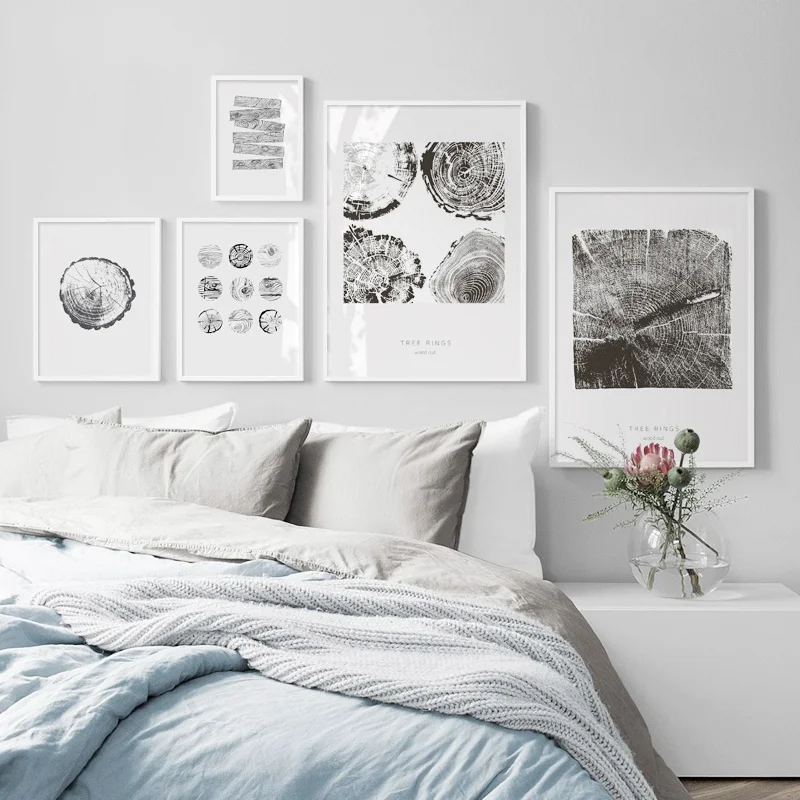 

Wall Art Canvas Painting Nordic Minimalist Tree Rings WoodCut Posters And Prints Wall Pictures For Living Room Bedroom Decor