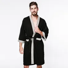 Мужская зимняя одежда для сна, большой размер, банный халат, халат, длинный рукав, ночное белье, карман, Атласный топ, халат, пальто, S-XL, мужской Халат