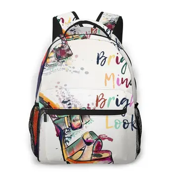 

2020 Backpack Women Shoulder Bag Bright Mind Bright Look Print Fashion School Bag For Teenage Girl Backpacks Travel Bag