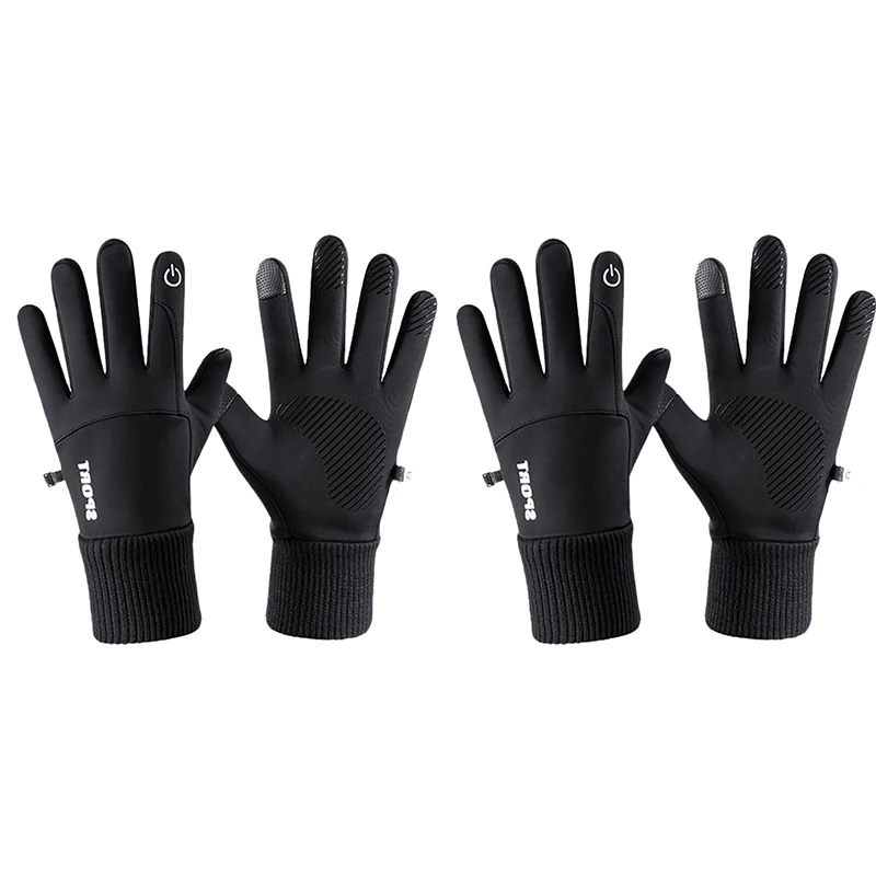 Winter Warm Sports Gloves Men's Contact Screen Driving Ski Windproof Waterproof For Cycling Skatting Fishing | Спорт и