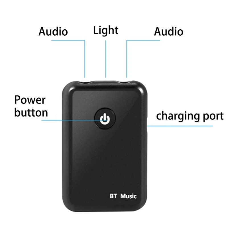2-в-1 Беспроводной Bluetooth передатчик и приемник 3,5 мм аудио адаптер для ПК ТВ MP3 D08B