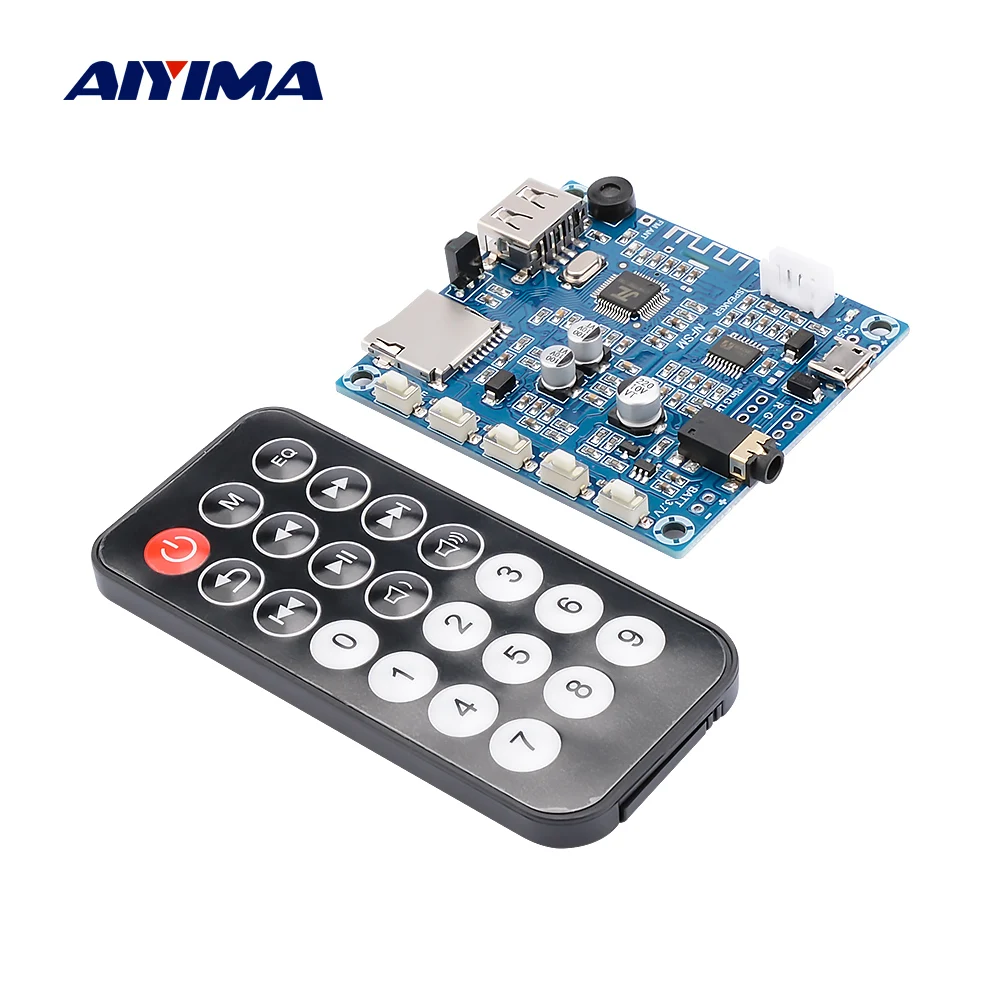 AIYIMA Bluetooth 5,0 усилитель мощности 2x3 Вт стерео Bluetooth аудио приемник MP3 декодер поддержка U диск TF карта FM радио